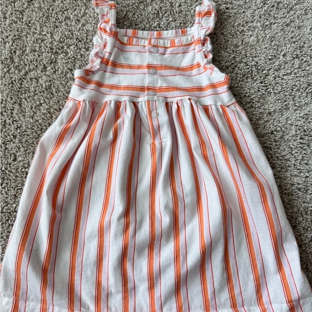 Carter’s Toddler Girl Striped Ruffle Dress Sundress Flutter Sleeves 24 Months